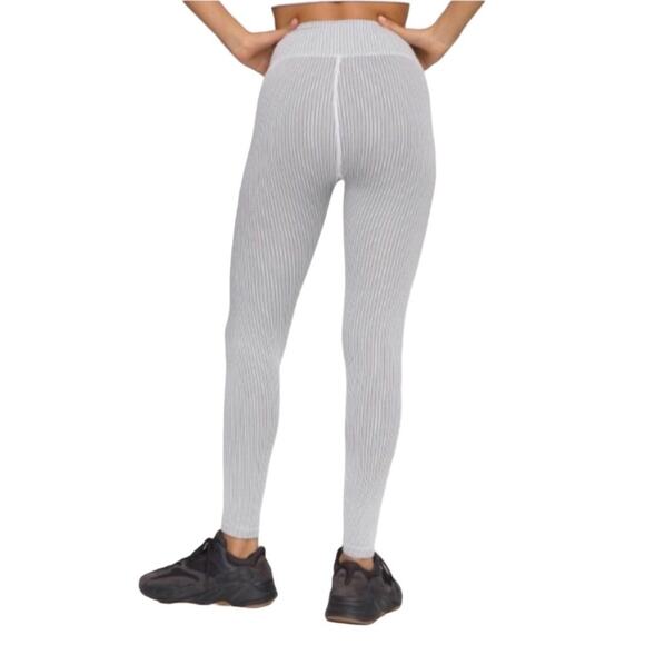 GOOD AMERICAN Seamless Wide Rib Leggings Women Sz 1/2 Athletic Outdoor Yoga NWT - Picture 4 of 11